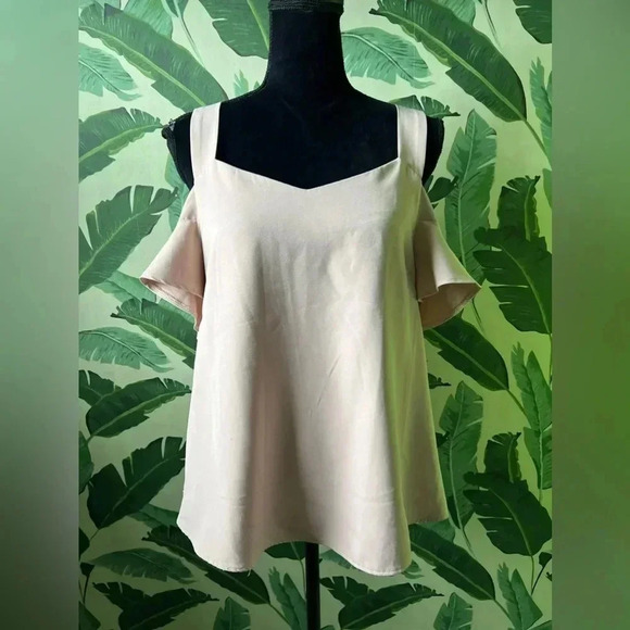 Blue Rain Pink off shoulder blouse top Size M - Picture 1 of 5